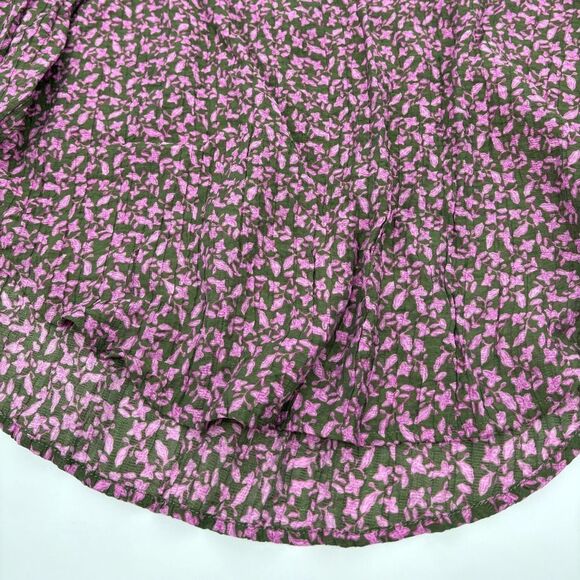 Ann taylor LOFT | Floral Purple Blouse | size large - Picture 8 of 8